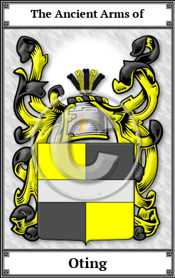 Oting Family Crest Download (JPG) Book Plated - 600 DPI