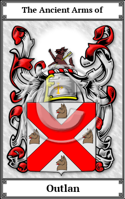 Outlan Family Crest Download (JPG) Book Plated - 600 DPI
