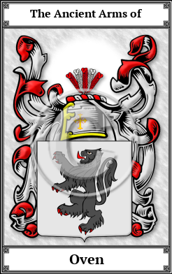 Oven Family Crest Download (JPG) Book Plated - 600 DPI