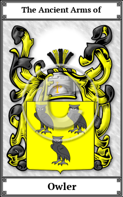 Owler Family Crest Download (JPG)  Book Plated - 150 DPI