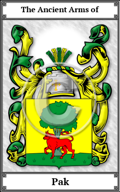 Pak Family Crest Download (JPG)  Book Plated - 150 DPI