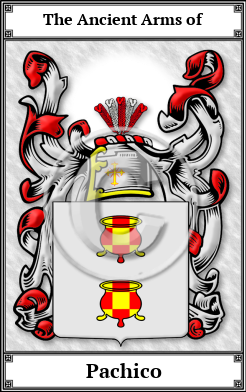 Pachico Family Crest Download (JPG)  Book Plated - 150 DPI