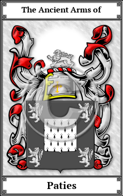 Paties Family Crest Download (JPG) Book Plated - 600 DPI