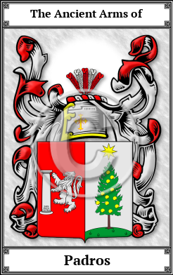 Padros Family Crest Download (JPG) Book Plated - 600 DPI
