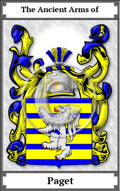 Paget Family Crest Download (JPG)  Book Plated - 150 DPI