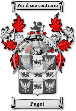 Paget Family Crest Download (jpg) Legacy Series - 150 DPI