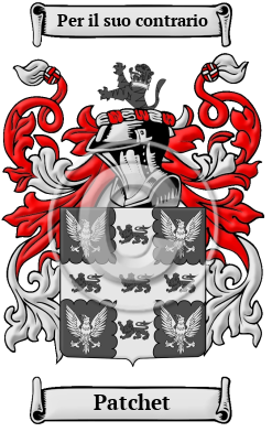 Patchet Family Crest/Coat of Arms