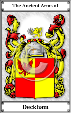 Deckham Family Crest Download (JPG)  Book Plated - 150 DPI