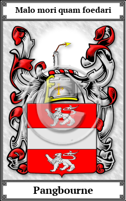 Pangbourne Family Crest Download (JPG) Book Plated - 600 DPI
