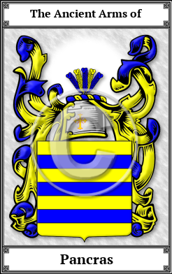 Pancras Family Crest Download (JPG)  Book Plated - 150 DPI
