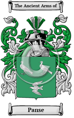 Panse Family Crest/Coat of Arms