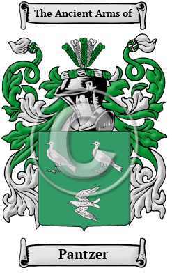 Pantzer Family Crest/Coat of Arms