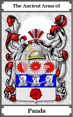Panda Family Crest Download (JPG)  Book Plated - 150 DPI