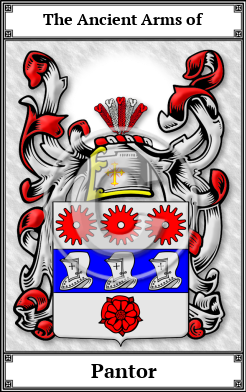 Pantor Family Crest Download (JPG)  Book Plated - 150 DPI