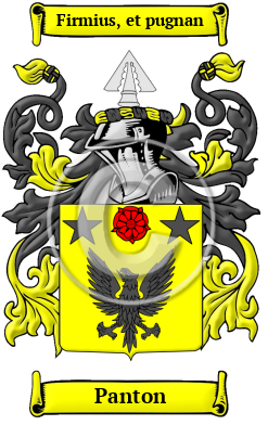 Panton Family Crest/Coat of Arms