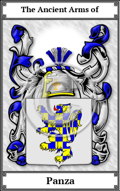 Panza Family Crest Download (JPG)  Book Plated - 150 DPI