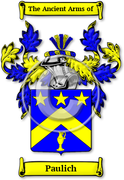Paulich Family Crest Download (jpg) Legacy Series - 150 DPI