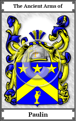 Paulin Family Crest Download (JPG)  Book Plated - 150 DPI