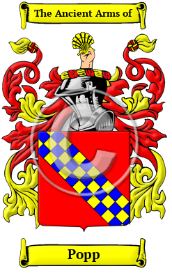 Popp Family Crest/Coat of Arms