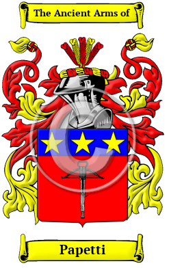 Papetti Family Crest/Coat of Arms