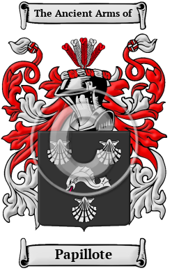 Papillote Family Crest/Coat of Arms
