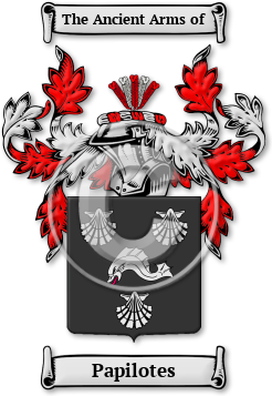 Papilotes Family Crest Download (jpg) Legacy Series - 150 DPI