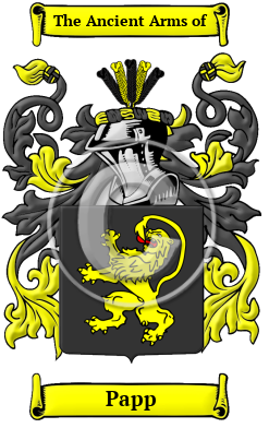 Papp Family Crest/Coat of Arms