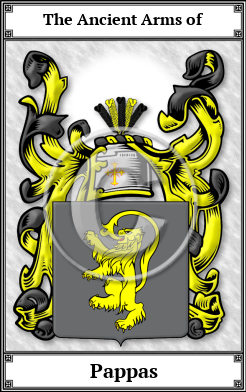 Pappas Family Crest Download (JPG) Book Plated - 600 DPI