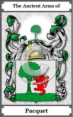 Pacquet Family Crest Download (JPG)  Book Plated - 150 DPI