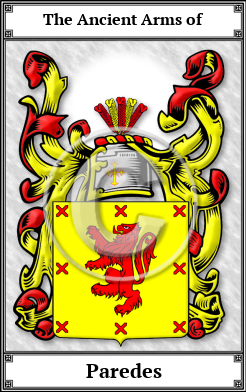 Paredes Family Crest Download (JPG)  Book Plated - 150 DPI