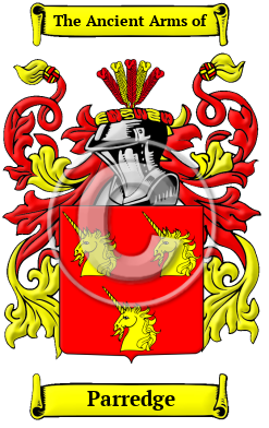 Parredge Family Crest/Coat of Arms