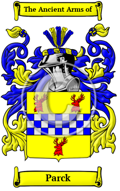 Parck Family Crest/Coat of Arms