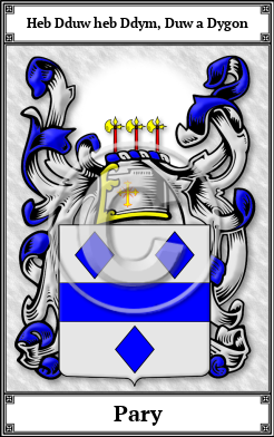 Pary Family Crest Download (JPG)  Book Plated - 150 DPI