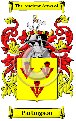 Partingson Family Crest/Coat of Arms