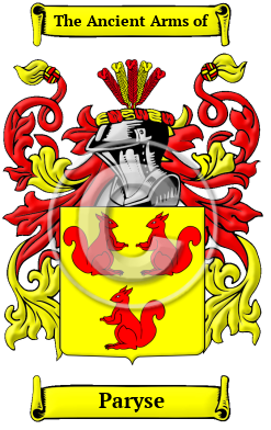 Paryse Family Crest/Coat of Arms