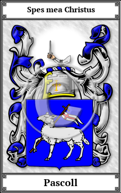 Pascoll Family Crest Download (JPG) Book Plated - 600 DPI