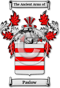 Paslow Family Crest Download (jpg) Legacy Series - 150 DPI