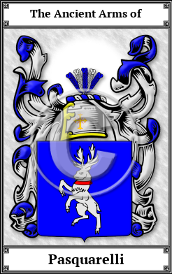 Pasquarelli Family Crest Download (JPG) Book Plated - 600 DPI