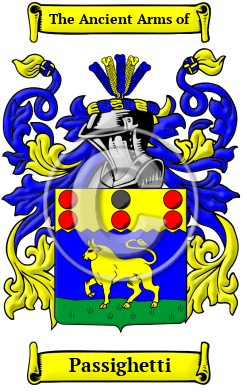 Passighetti Family Crest/Coat of Arms