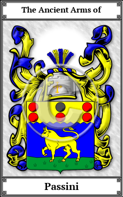 Passini Family Crest Download (JPG)  Book Plated - 150 DPI