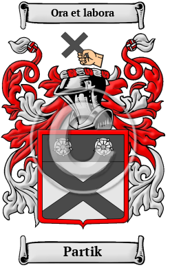 Partik Family Crest/Coat of Arms