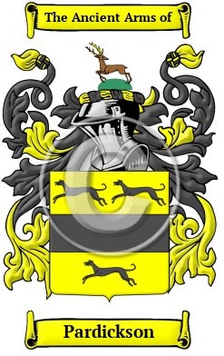 Pardickson Family Crest/Coat of Arms