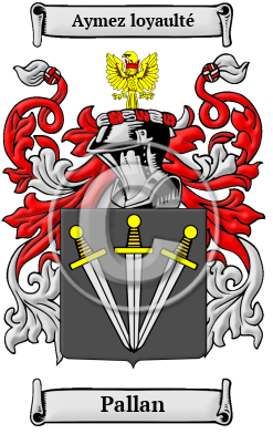 Pallan Family Crest/Coat of Arms