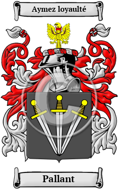 Pallant Family Crest/Coat of Arms