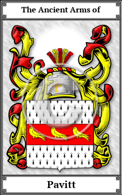 Pavitt Family Crest Download (JPG)  Book Plated - 150 DPI