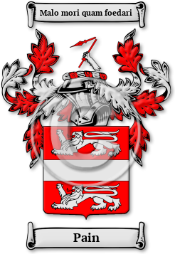 Pain Family Crest Download (jpg) Legacy Series - 150 DPI