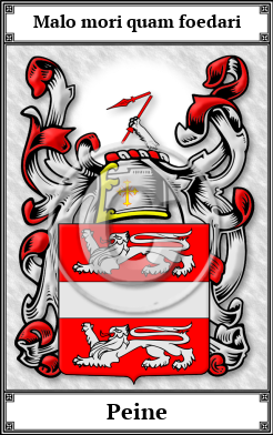 Peine Family Crest Download (JPG)  Book Plated - 150 DPI