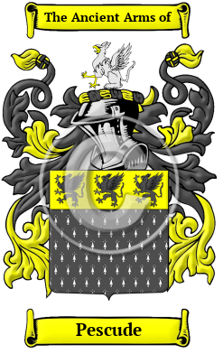 Pescude Family Crest/Coat of Arms