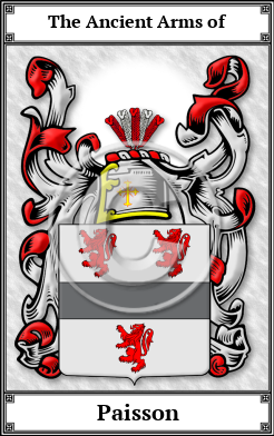 Paisson Family Crest Download (JPG)  Book Plated - 150 DPI