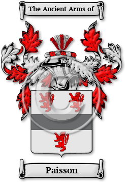 Paisson Family Crest Download (jpg) Legacy Series - 150 DPI